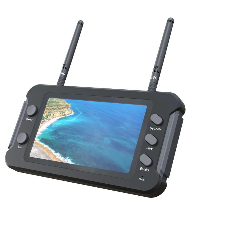 Монітор FPV, 4.3-дюймовий з вбудованим 40-канальним відеоприймачем 5.8GHz та DVR функцією запису, LS5803 Монітор FPV, 4.3-дюймовий з вбудованим 40-канальним відеоприймачем 5.8GHz та DVR функцією запису, LS5803