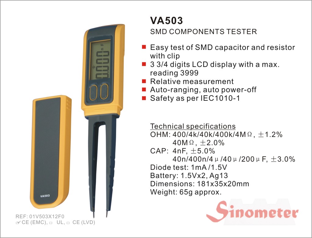 Мультиметр CR-метр пінцет VA503 Мультиметр CR-метр пінцет VA503