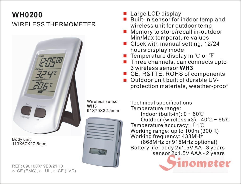 термогігрометр WH0200