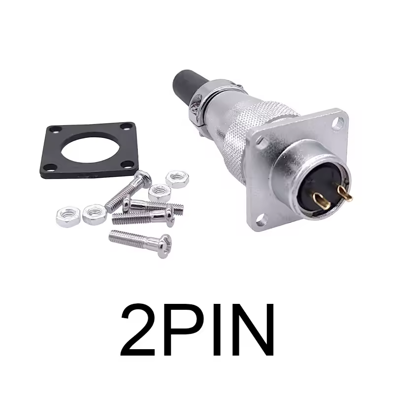 Роз'єм WS16-2, комплект "мама"+ "тато", квадратний фланець