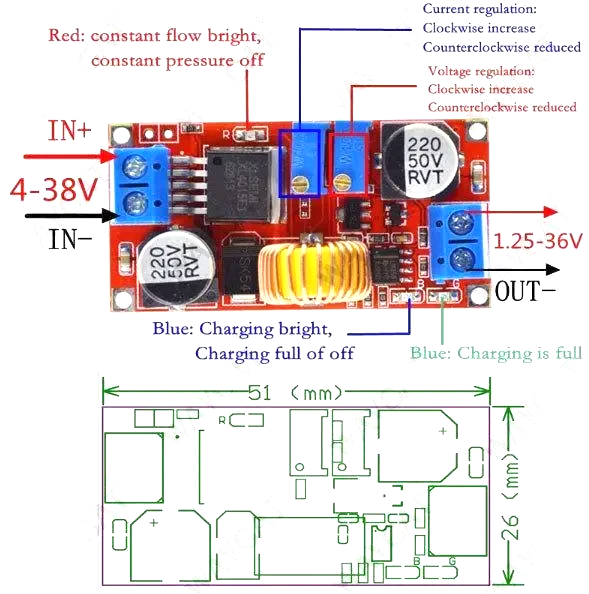 Блок живлення 5A Led drive XL4015 Блок живлення 5A Led drive XL4015