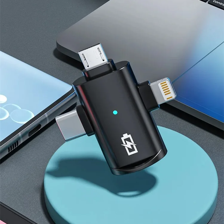 Перехідник OTG USB2.0 3в1 чорний.