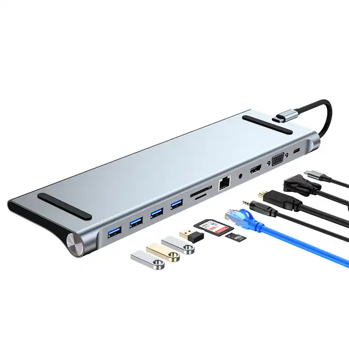 Концентратор, підставка USB 3.0, type-С HUB 11 в 1