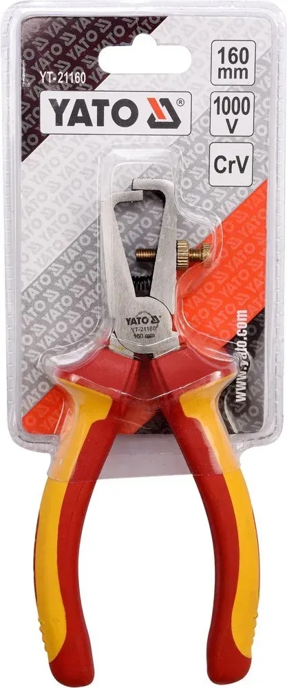 Щипці для зняття ізоляції YATO YT-21160, L= 160 мм, до 1000V