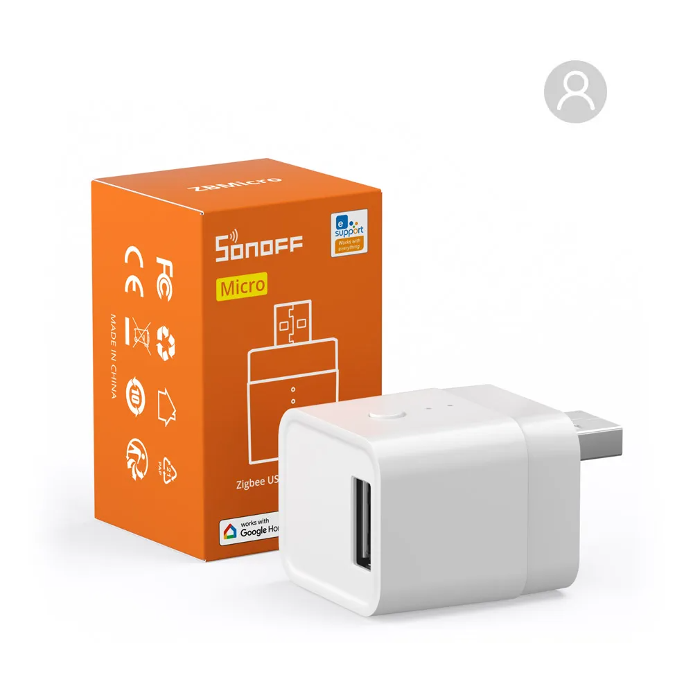 Розумний Zigbee USB-адаптер із функцією реле, ZBMicro USB adaptor (6920075741964 – Sonoff)