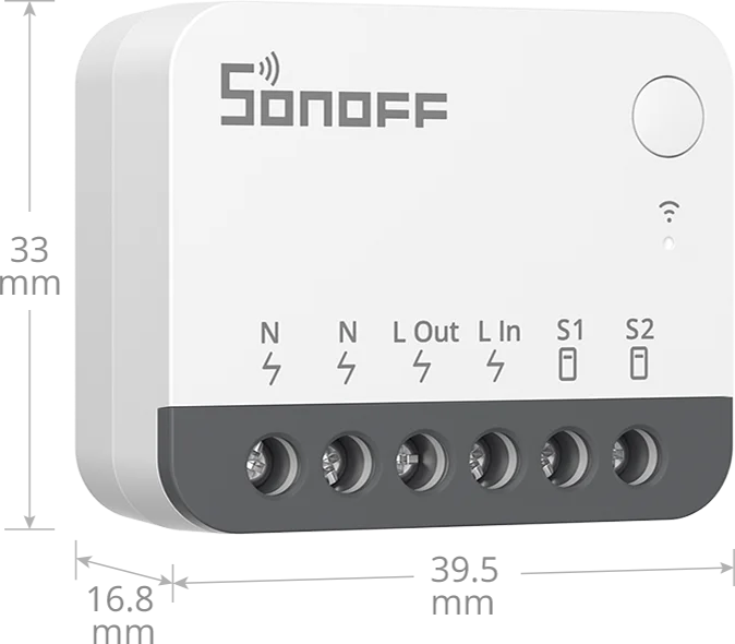 Компактний одноканальний Zigbee 3.0 перемикач, ZBMINIR2 Switch (6920075743142 – Sonoff)