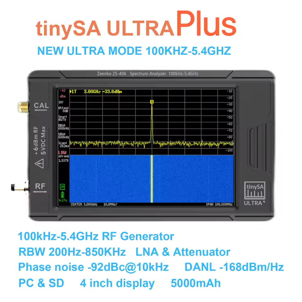 Аналізатор спектру tinySA ULTRA PLUS ZS-406 900MHz-5,3GHz (Zeenko)