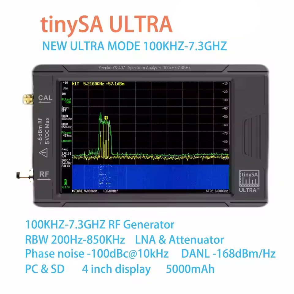 Аналізатор спектру tinySA ULTRA PLUS ZS-407 900MHz-7.3GHz (Zeenko)