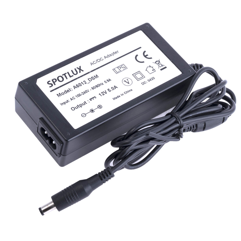 Блок живлення настільний 60W 12V, роз'єм:2.5x5.5mm A6012_DSM