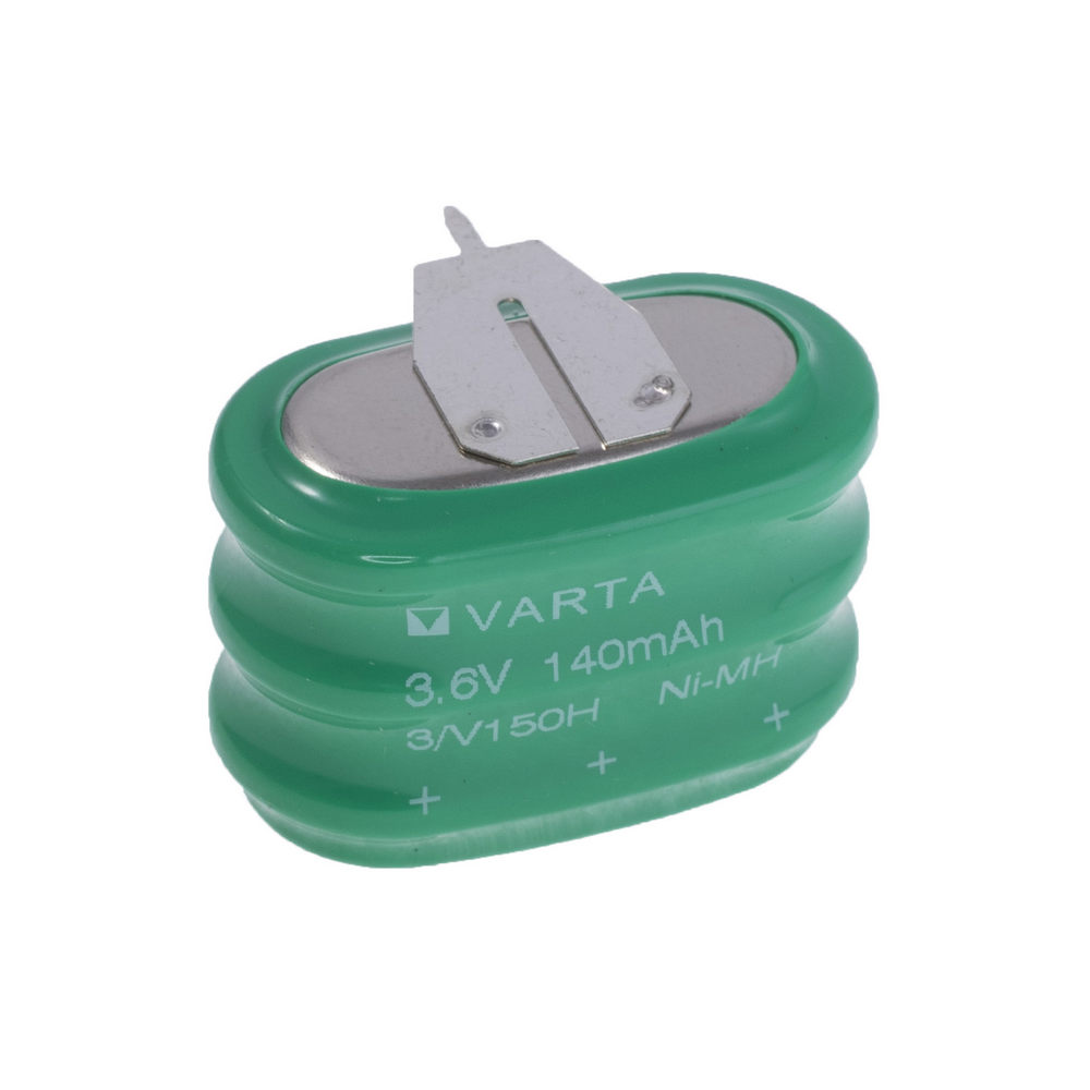 NiMH 140mAh, 3,6V, 26,5x15x18мм Varta, нікель-метал-гідридний акумулятор ACCU-140/3E