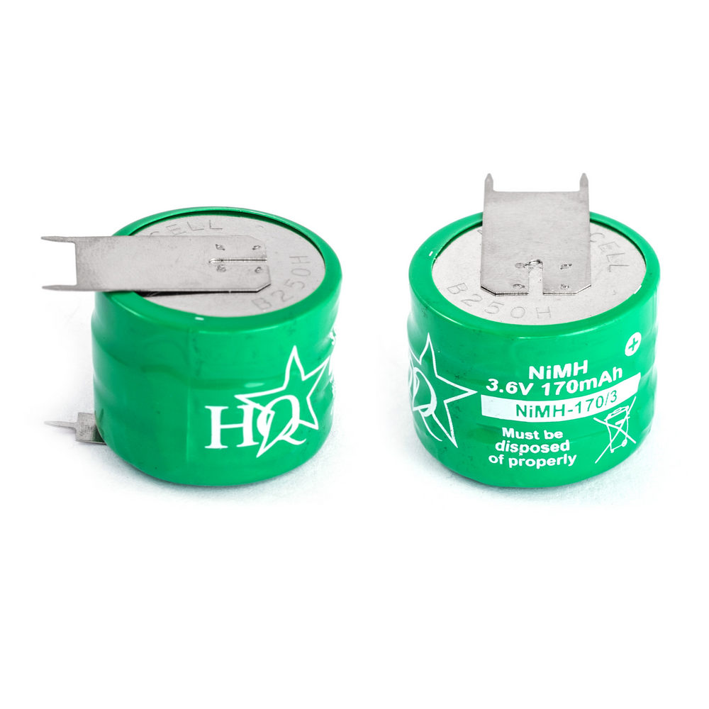 ACCU-170/3 акумулятор: Ni-MH; 3,6В; 170mAh; виводи:3pin; Ø26x20мм