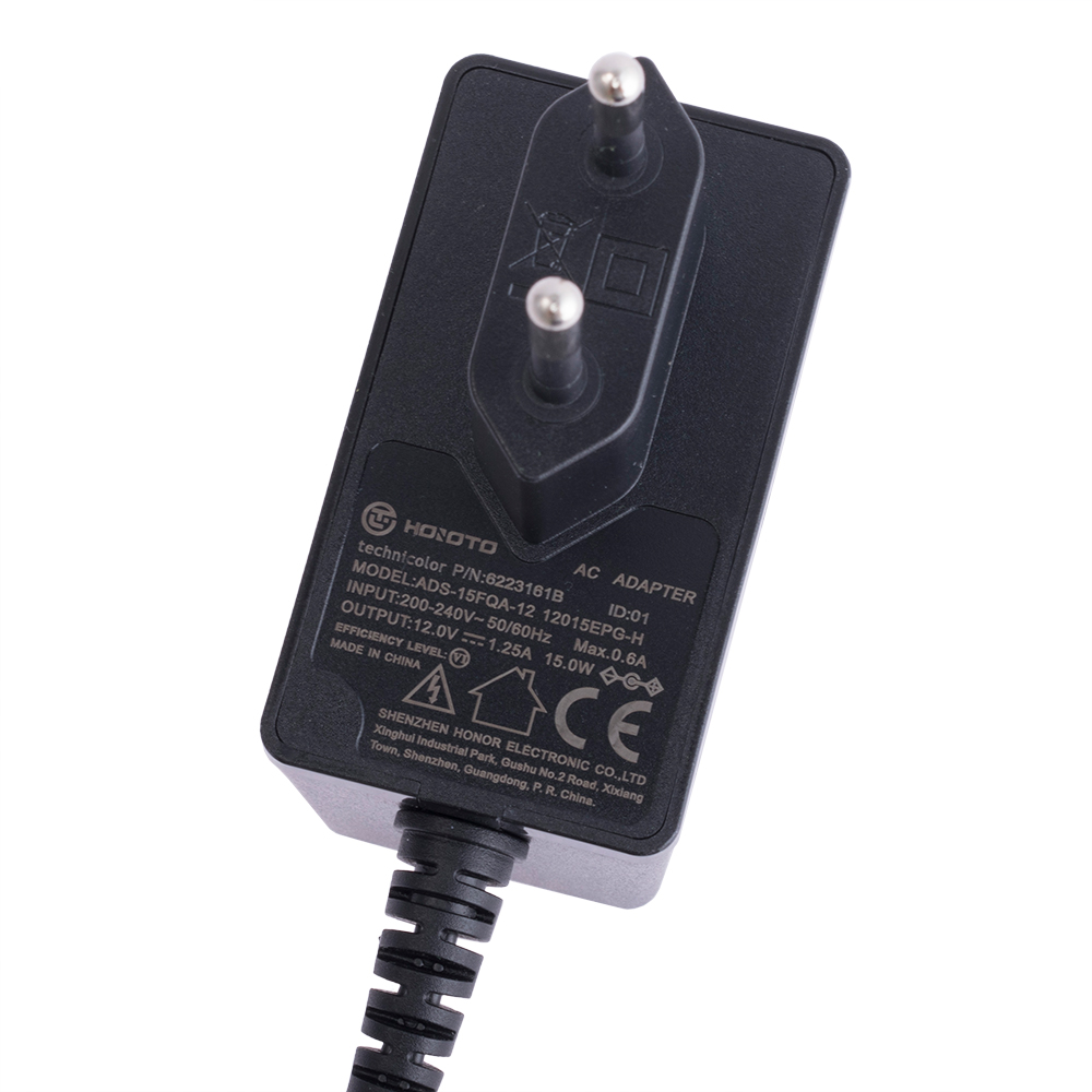 Блок живлення з вилкою 15W 12V, роз'єм:2.5x5.5мм, ADS-15FQA-12 12015EPG-H