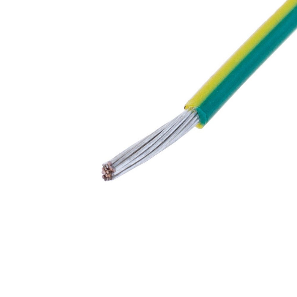 Провід багатожильний луджений AF-200 (0.5mm2, мідь PTFE) жовто-зелений Провід багатожильний луджений AF-200 (0.5mm2, мідь PTFE) жовто-зелений