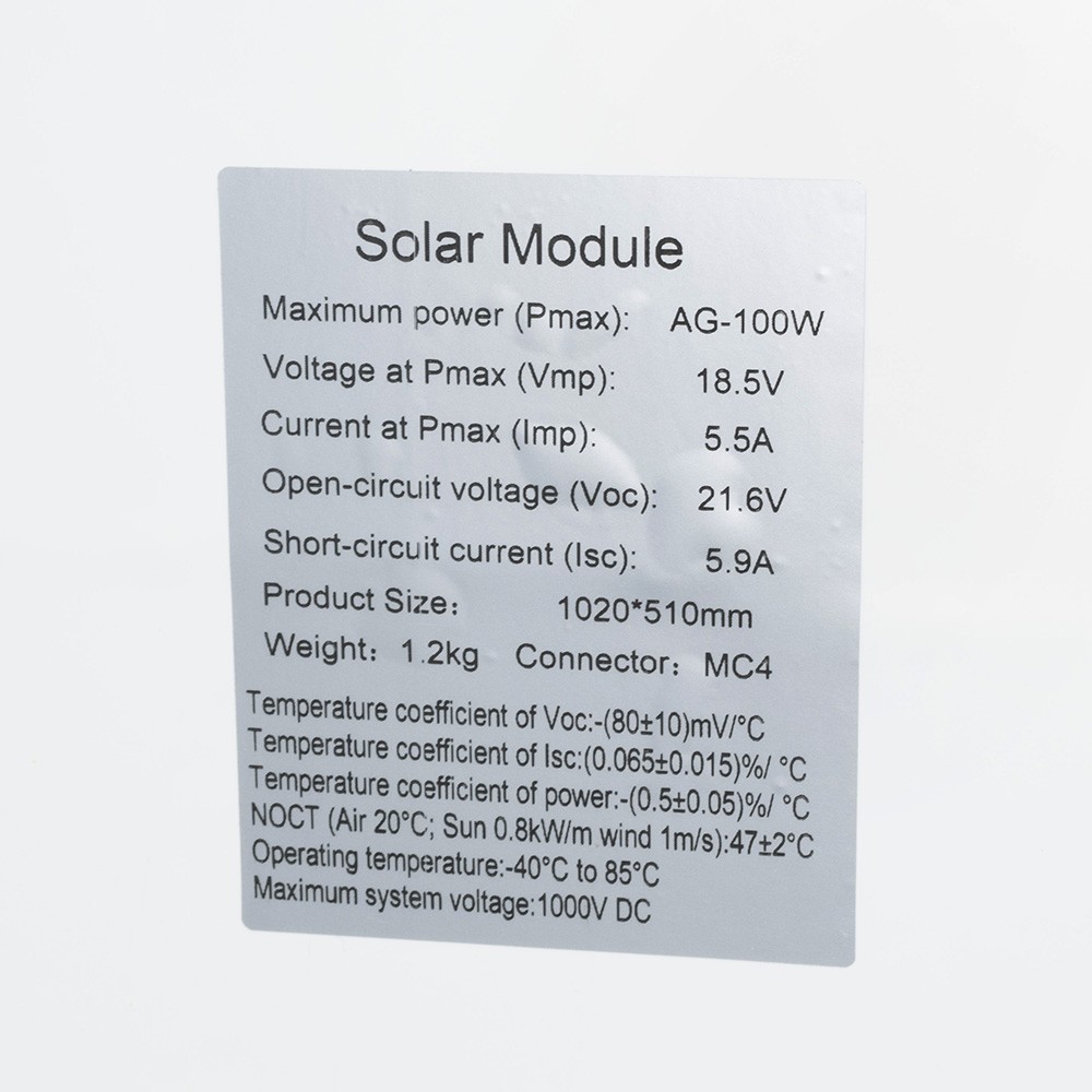 Гнучка сонячна панель AG-100W flexible solar 1020x510 mm