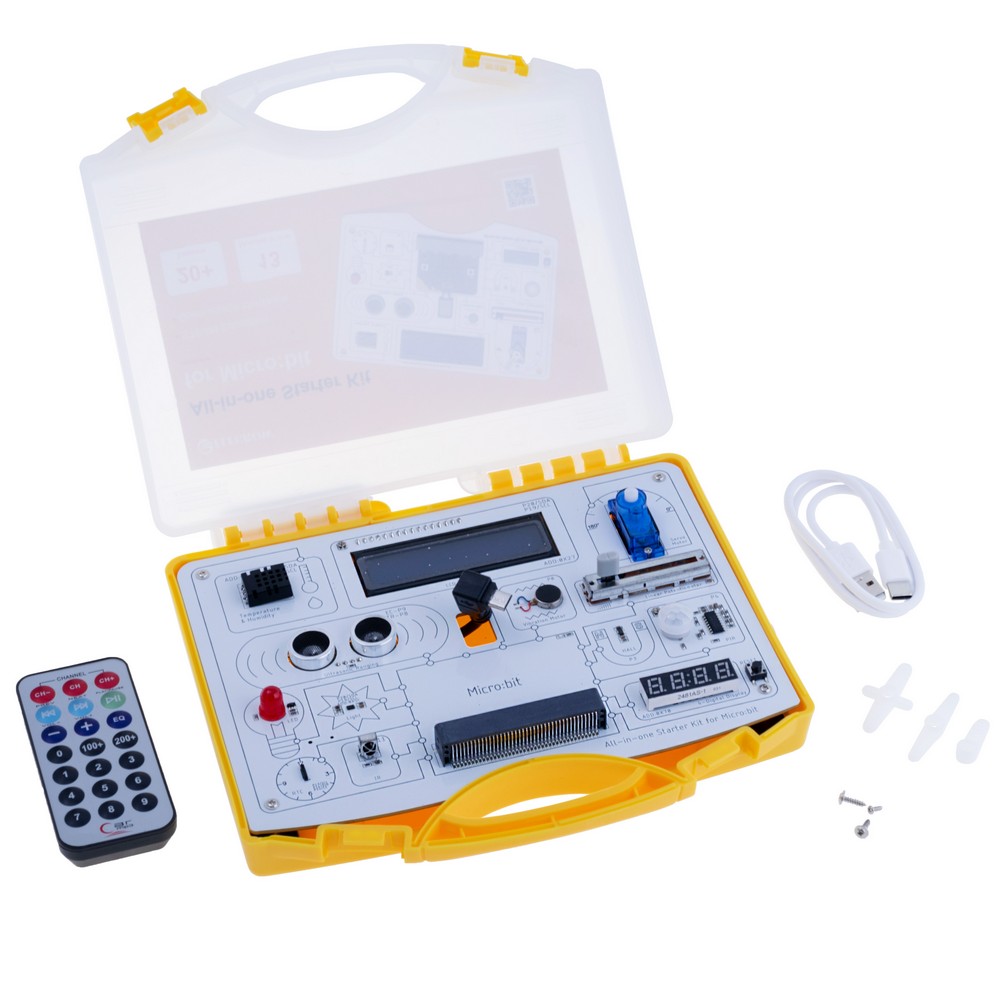Набір All-in-one Starter Kit for Micro:bit with Common Board design: 13 Modules and 21 Lessons (Micro:bit нема в комплекті)