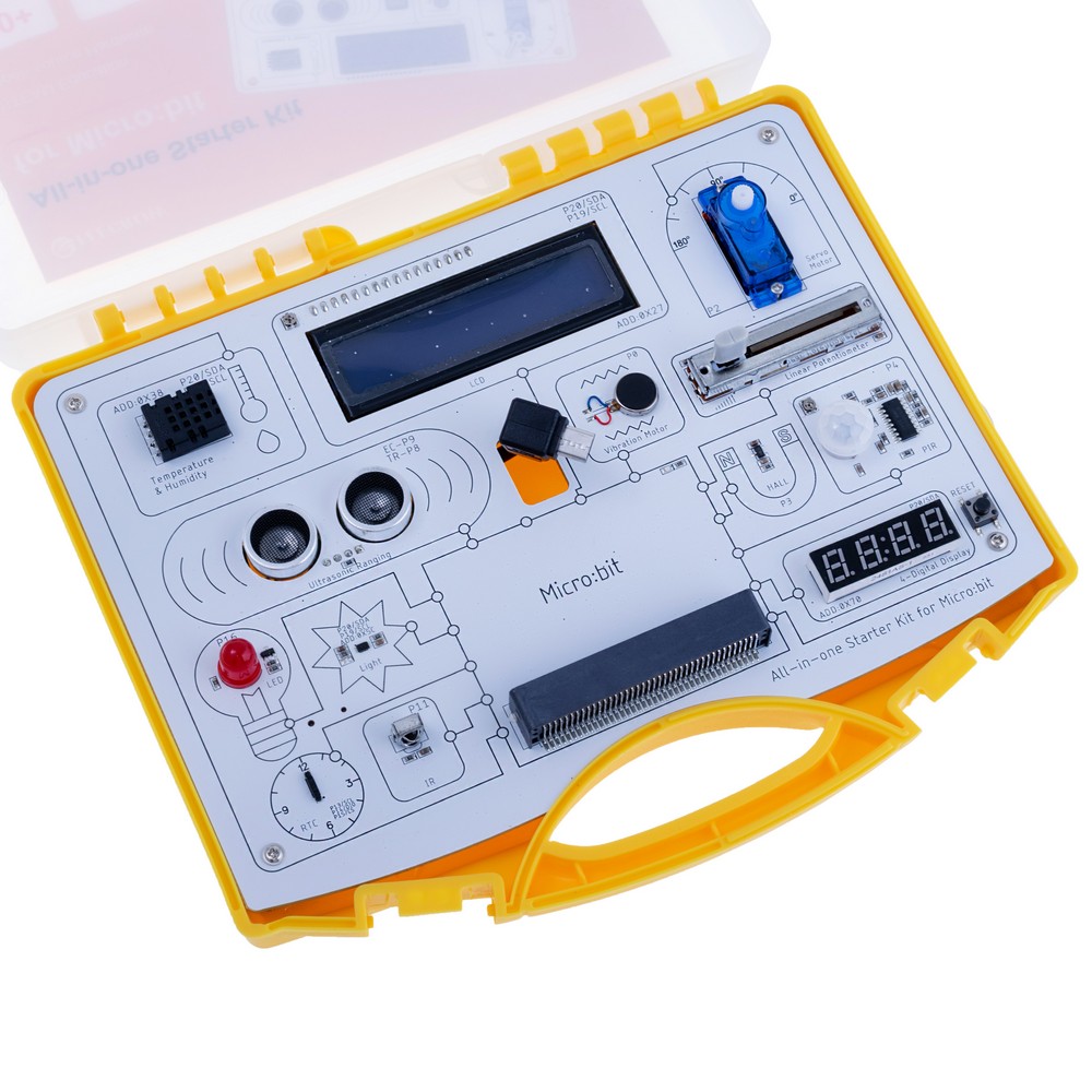 Набір All-in-one Starter Kit for Micro:bit with Common Board design: 13 Modules and 21 Lessons (Micro:bit нема в комплекті)
