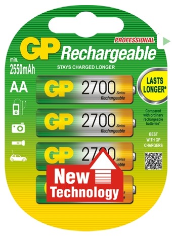 GP270AAHC-2PL4 AA R6 2600mAh GP акумулятор нікель-металгідридний (4 шт у блістері)