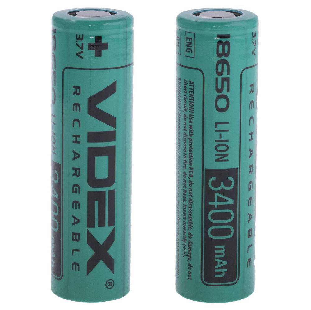 Акумулятор 18650 3,7V 3400mAh, VIDEX