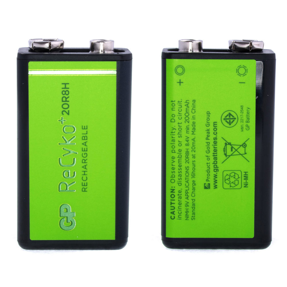 акумулятор "крона" GP NiMH 8.4V 200mAh  ReCyko ( 20R8HE-2GBE1)