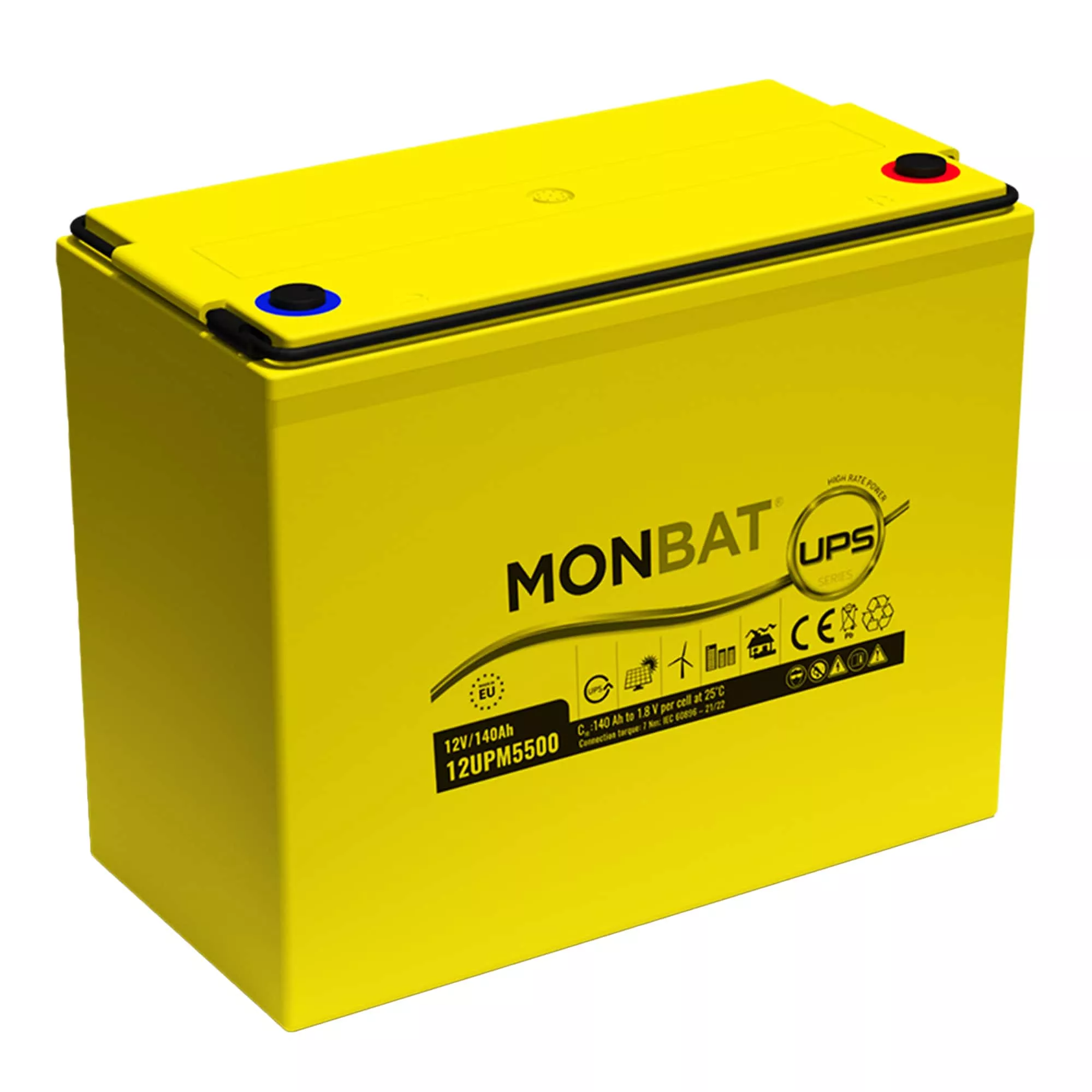 Акумулятор 12V 140Ah свинцево-кислотний AGM (12UPM5500) Акумулятор 12V 140Ah свинцево-кислотний AGM (12UPM5500)