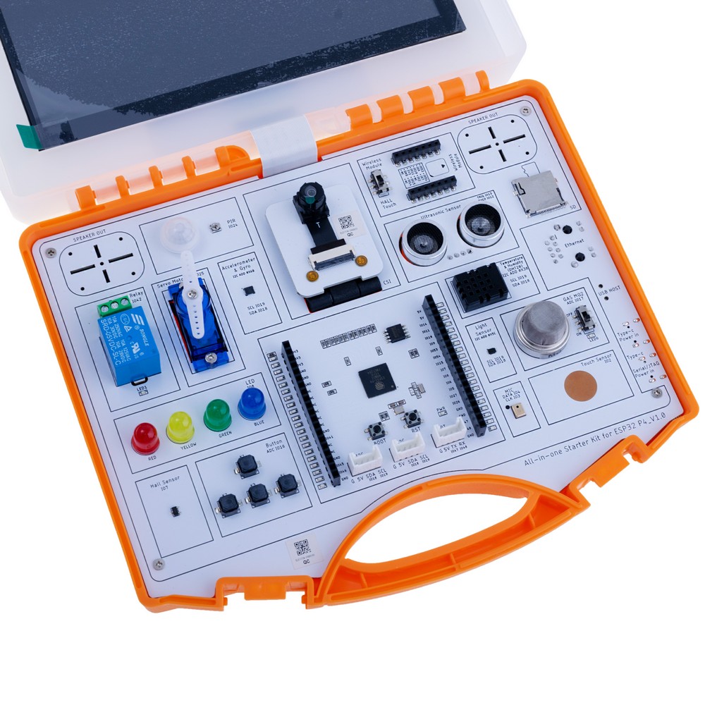 Набір All-in-one Starter Kit for ESP32-P4 with Common Board design, 16 Modules and AI Lessons Набір All-in-one Starter Kit for ESP32-P4 with Common Board design, 16 Modules and AI Lessons