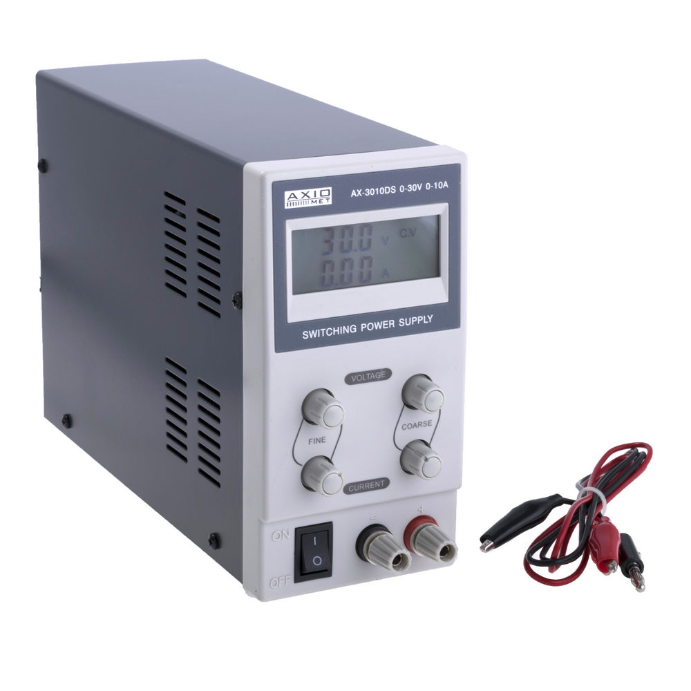 Блок живлення лабораторний 300W, 0-30VDC, Axiomet AX-3010DS