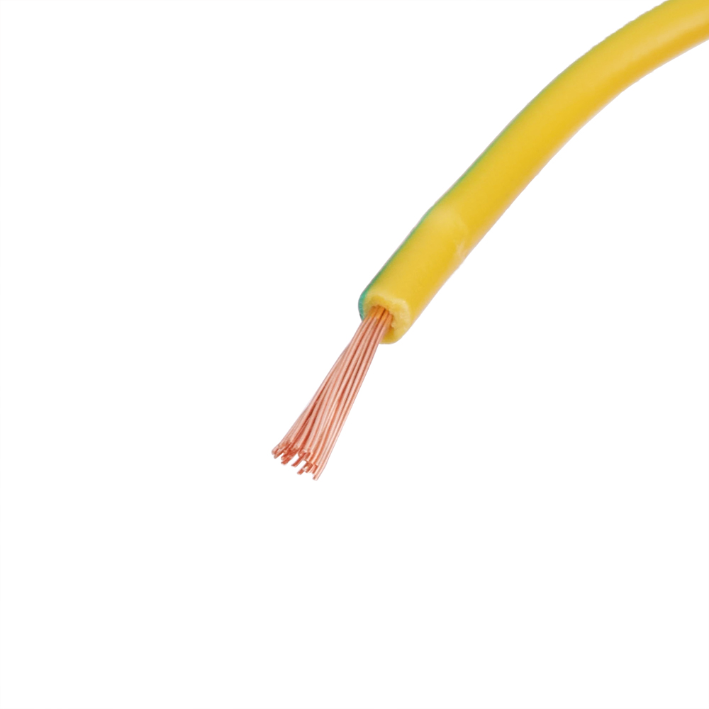 Провід багатожильний 0.75mm² (19AWG/24xD0.20мм, мідь, PVC), жовто-зелений