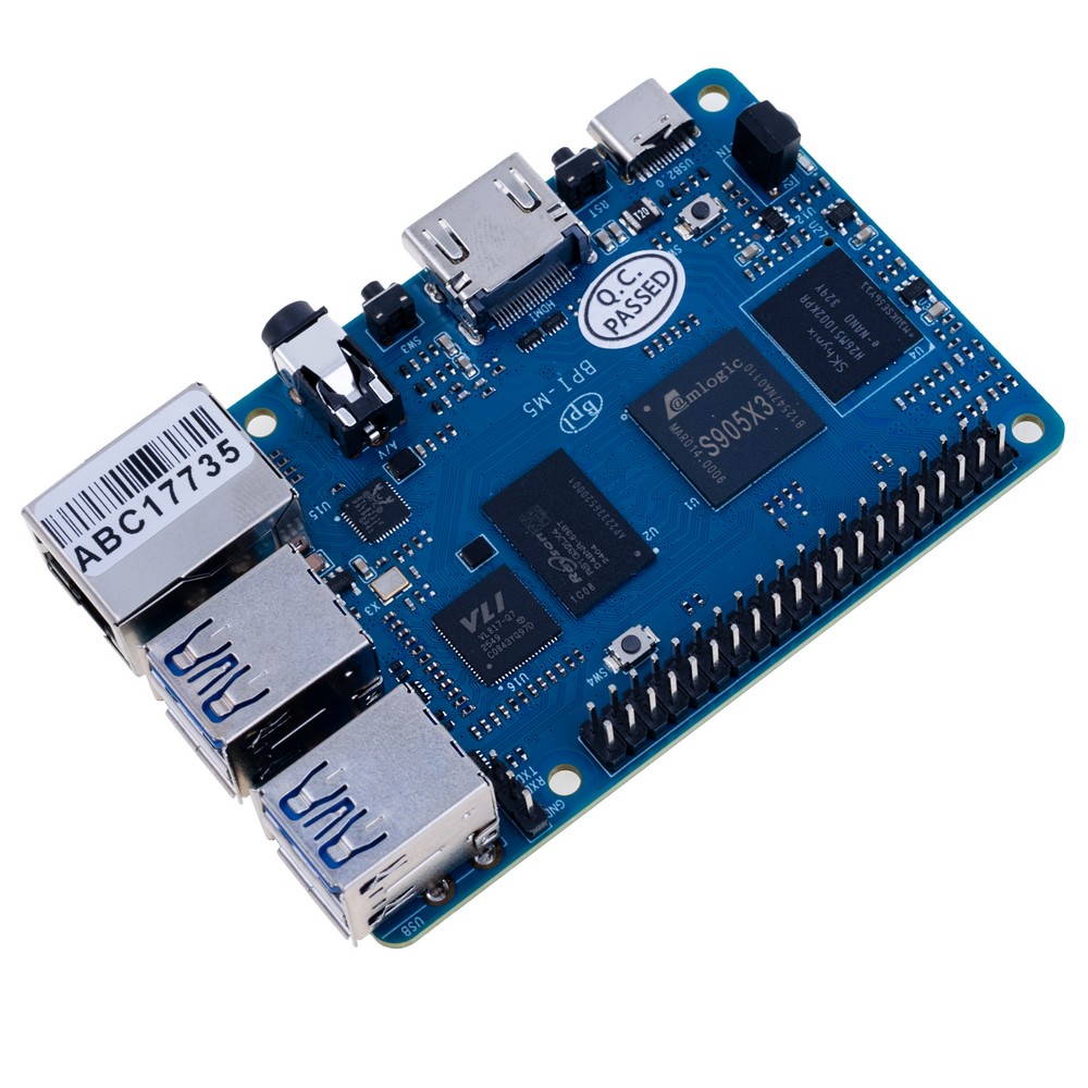 Мікрокомп'ютер Banana Pi BPI-M5, Amlogic S905X3 4GB DDR4+16G eMMC