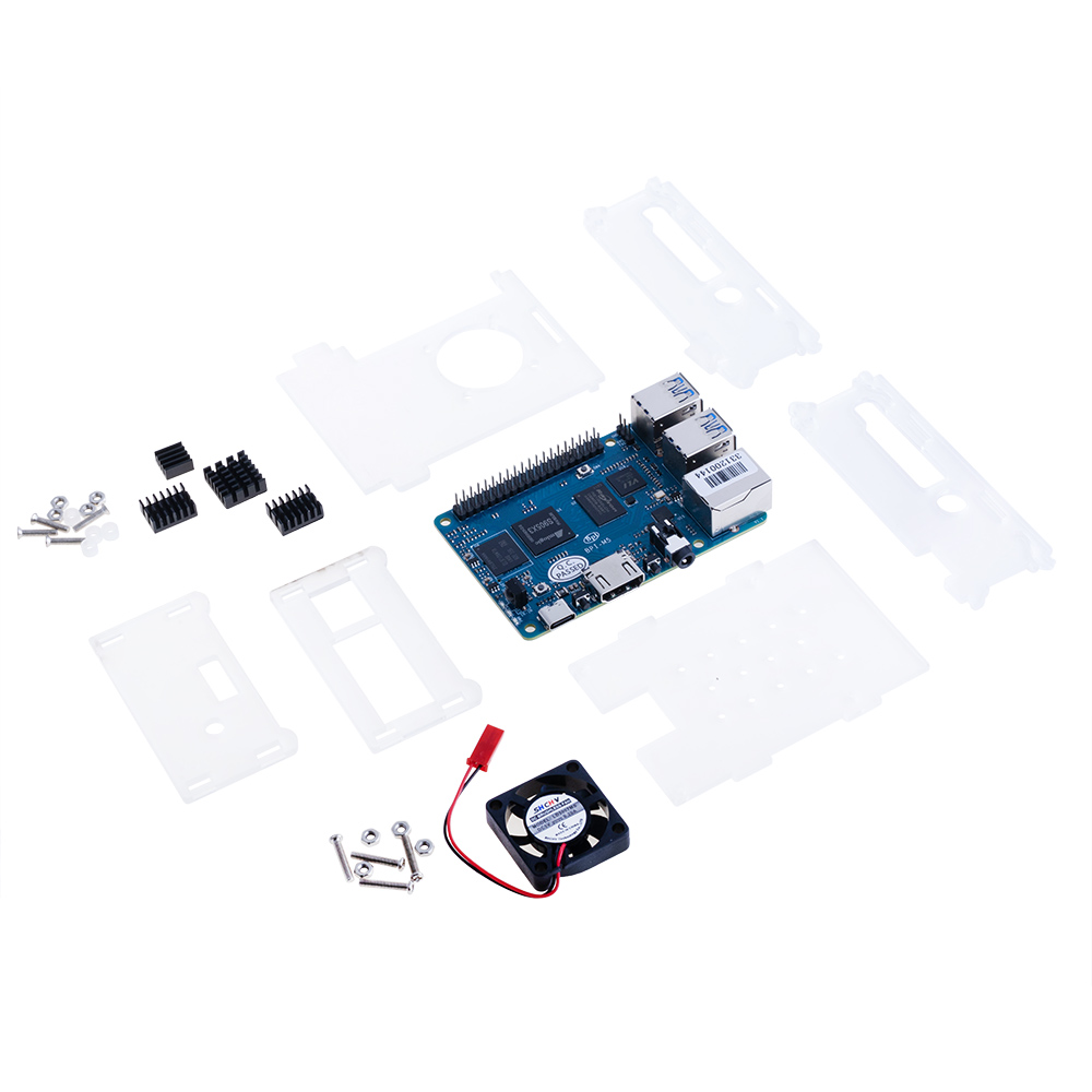 Banana Pi BPI M5 4RAM+16GB eMMC комплект з акриловим корпусом