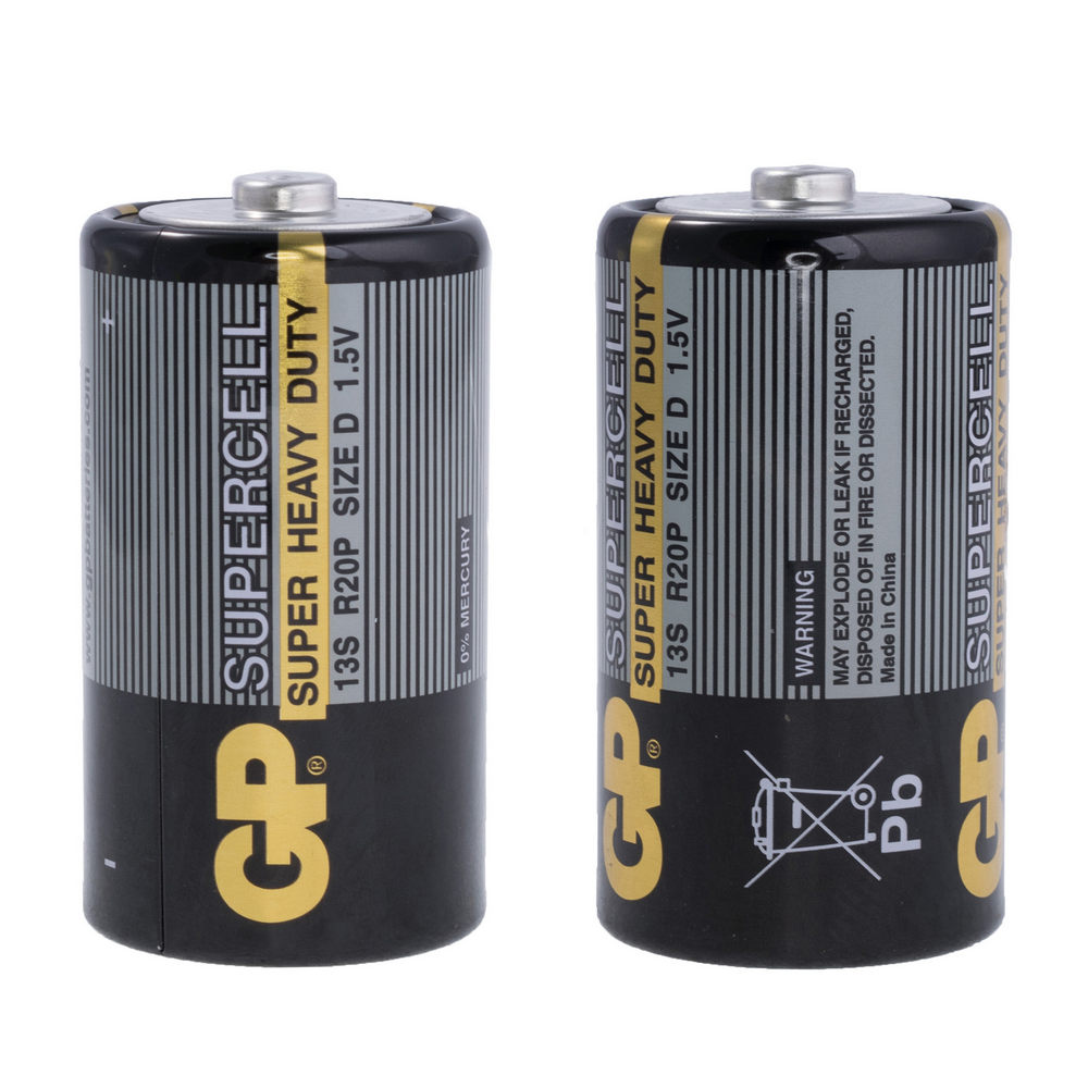 Батарейка D сольова 1,5V 1шт. GP Batteries R20 GP13SEB-2S2