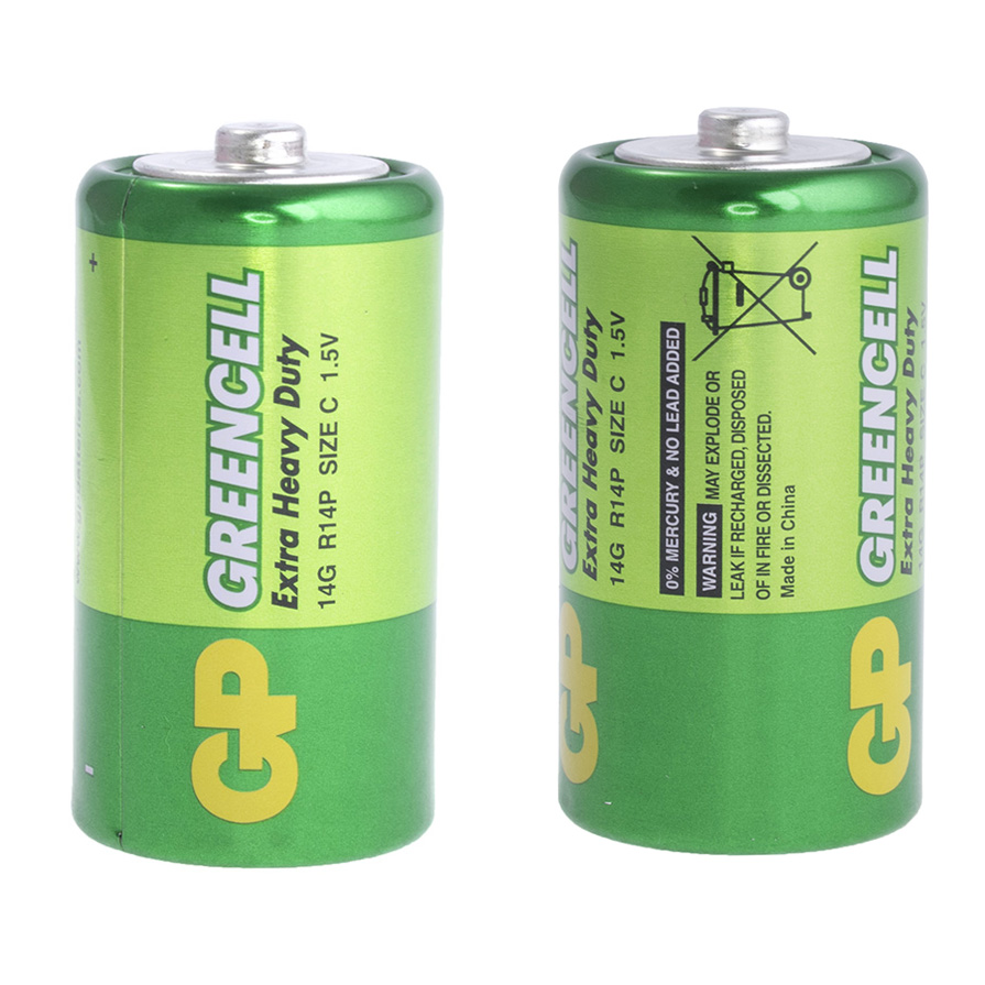Батарейка C сольова 1,5V 1шт. GP Batteries R14, C, U2