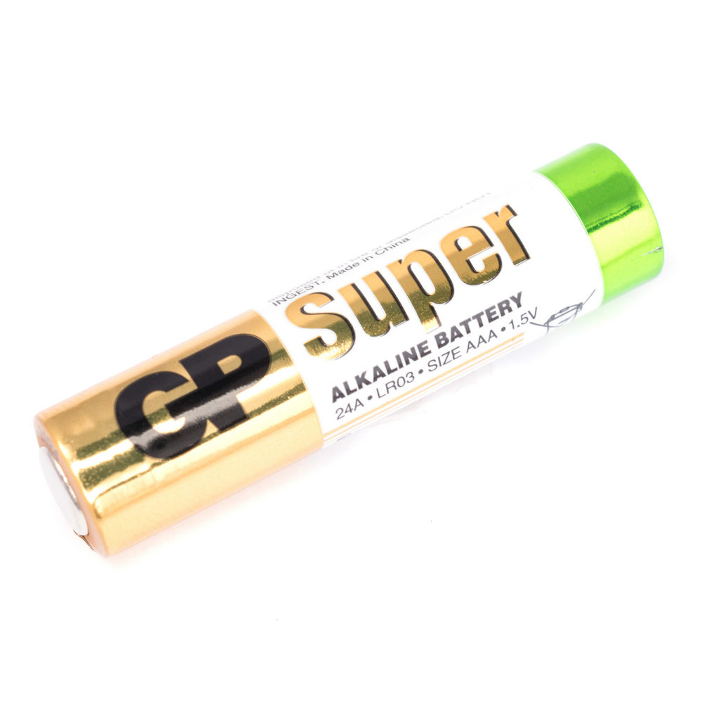 Батарейка AAA лужна 1,5V 1шт. GP Batteries super GP24AEBCHMSB-2S2 (GP24A-2UE2)
