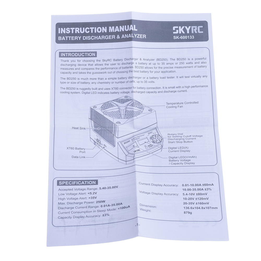 Розрядний пристрій BD250 Battery Discharger Analyzer (SK-600133-01)