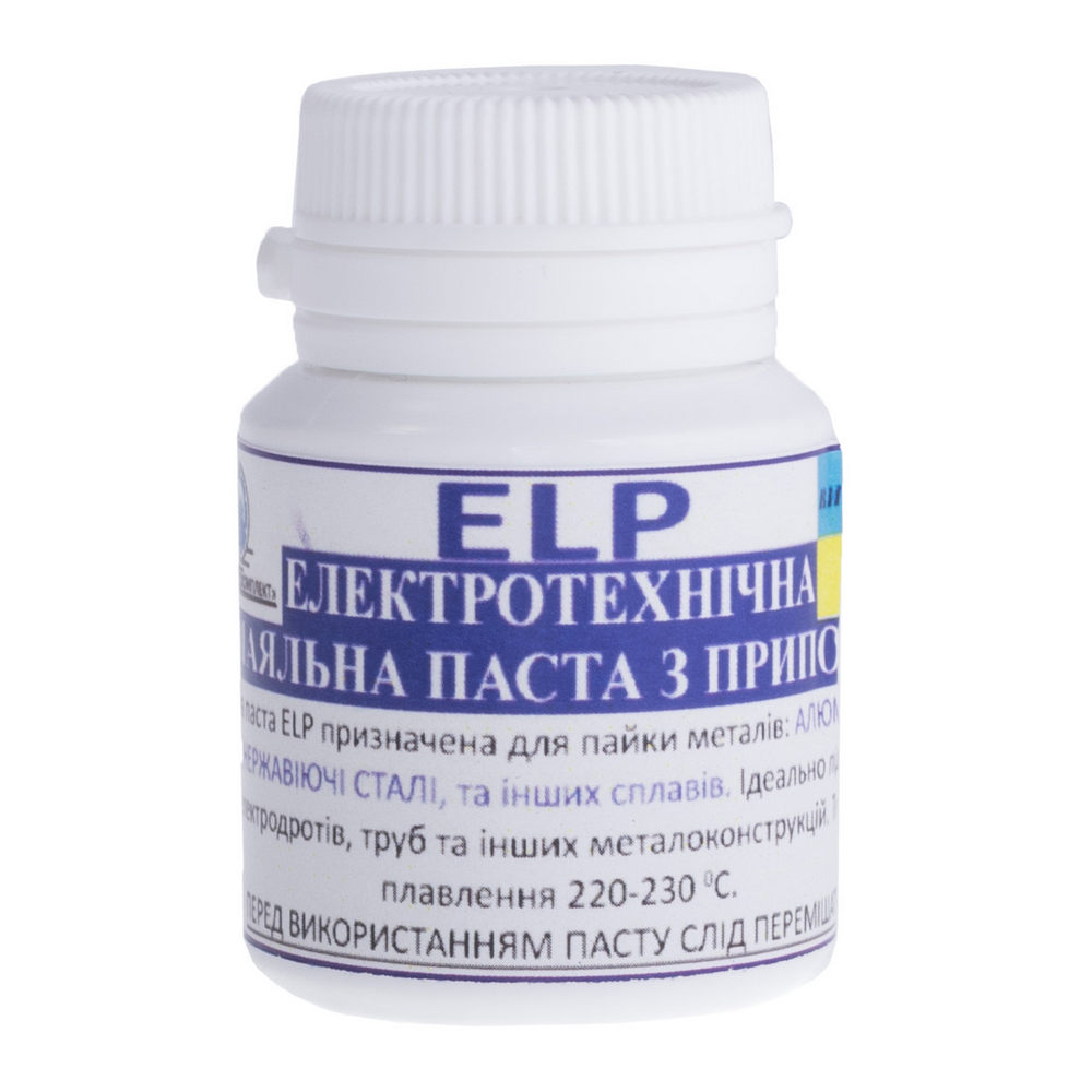 Паяльна паста з припоєм ELP, 50г Паяльна паста з припоєм ELP, 50г