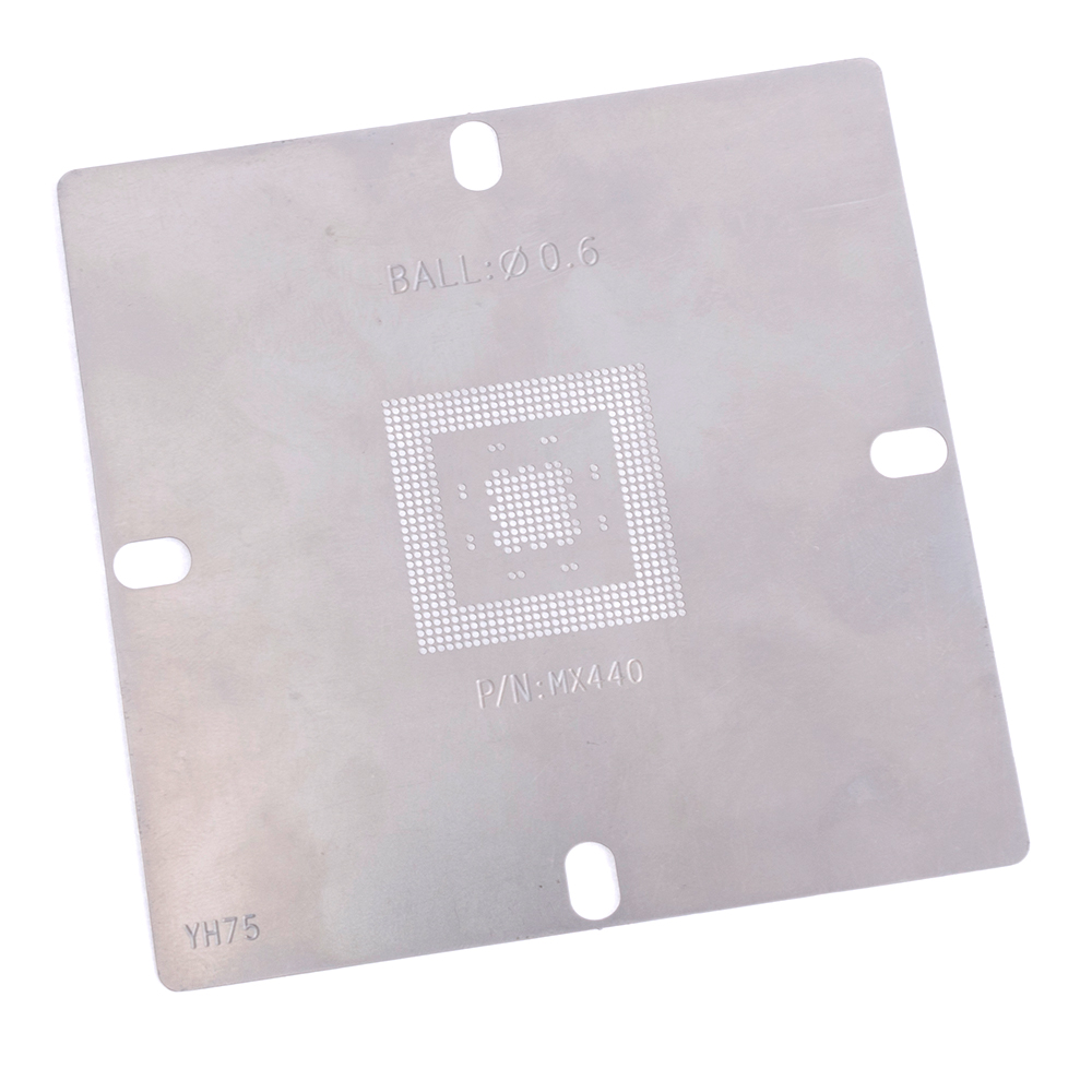 Трафарет BGA MX440 (0,60 мм) 96x96 мм Трафарет BGA MX440 (0,60 мм) 96x96 мм