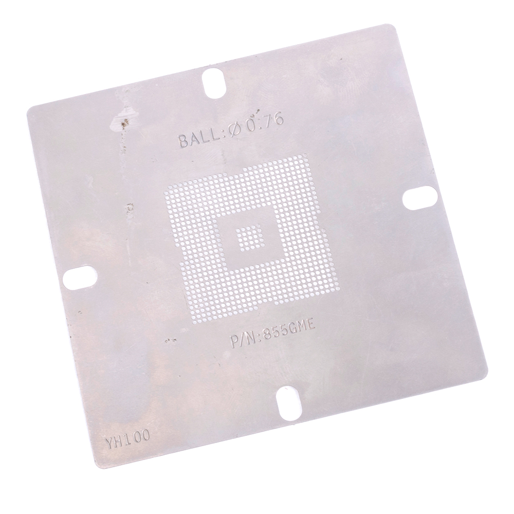 Трафарет BGA 855GME (0,76 мм) 96x96 мм Трафарет BGA 855GME (0,76 мм) 96x96 мм