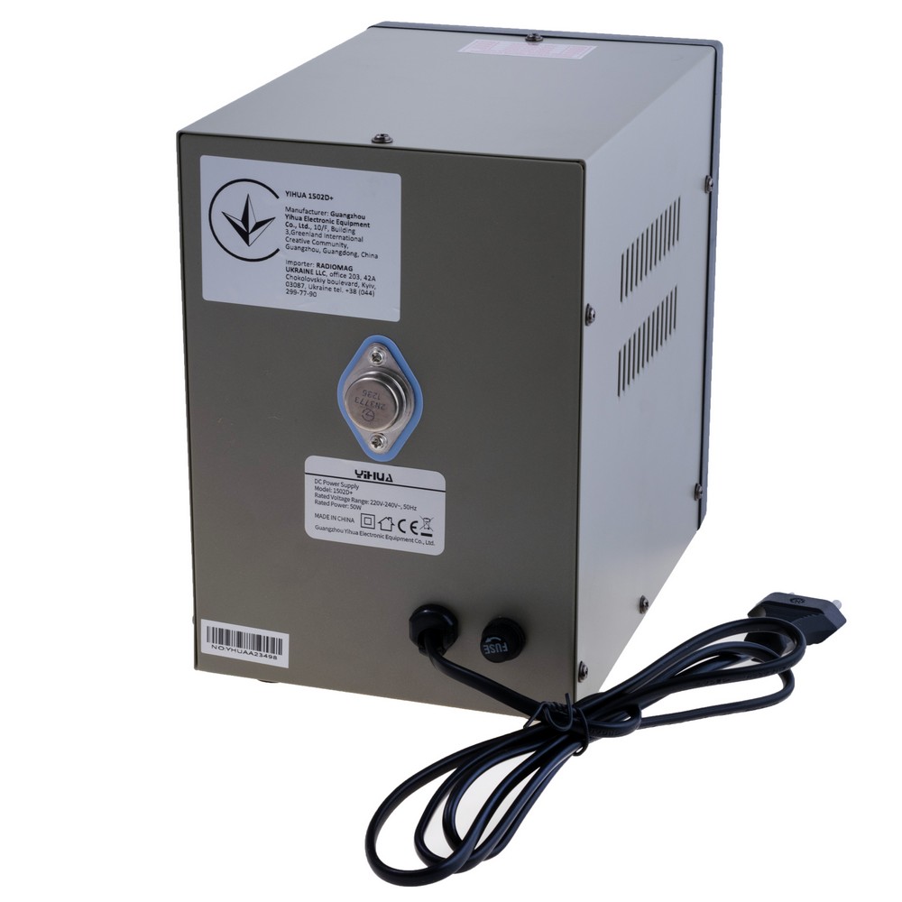 Блок живлення лабораторний 35W, 0-15VDC, YiHUA 1502D+ Блок живлення лабораторний 35W, 0-15VDC, YiHUA 1502D+