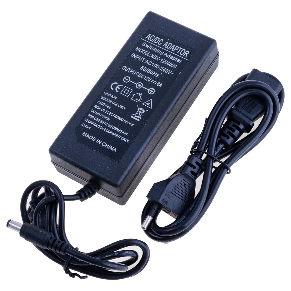 Блок живлення настільний 70W 12V, роз'єм:2.5x5.5mm