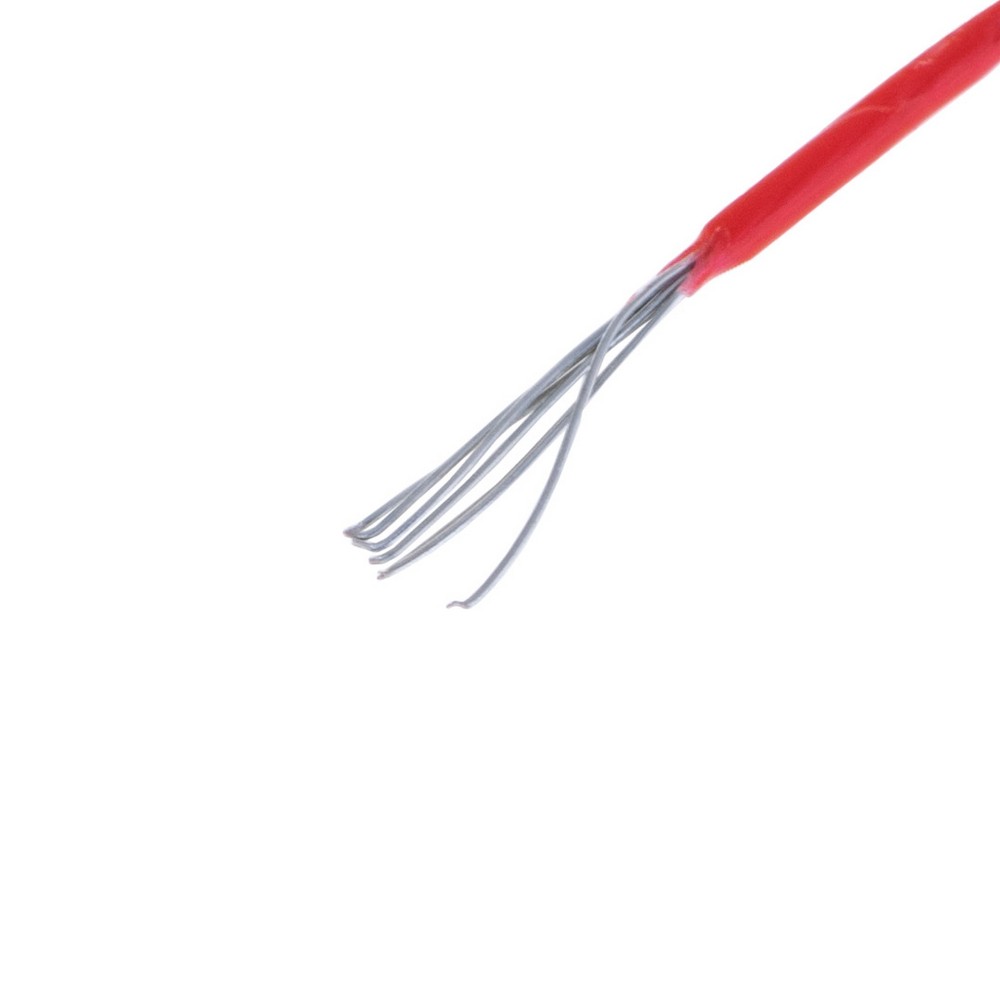 Провід багатожильний луджений AF-200 (0.12mm2, мідь PTFE) червоний Провід багатожильний луджений AF-200 (0.12mm2, мідь PTFE) червоний