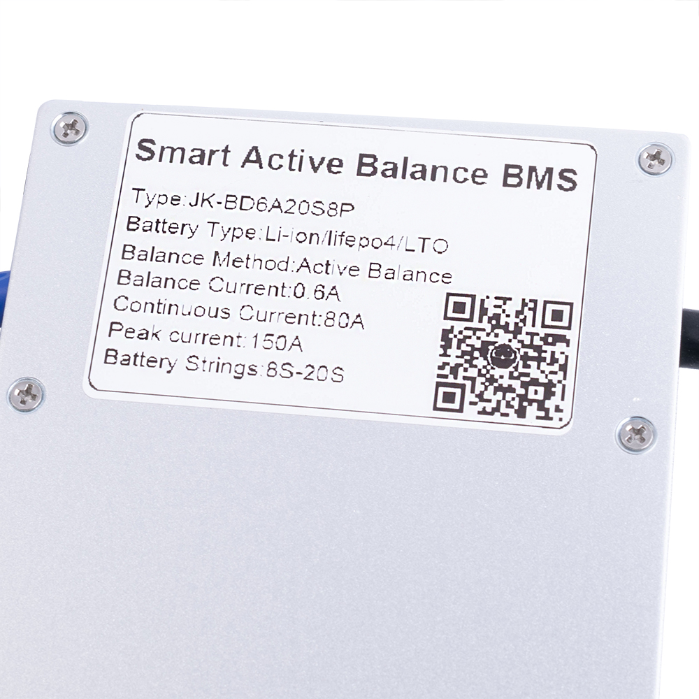BMS JK-BD6A20S8P (Li-Ion/LiFePo4/LTO 8S-20S; Balancer 0.6A; Charge/Discharge: 80A; BT/RS485)