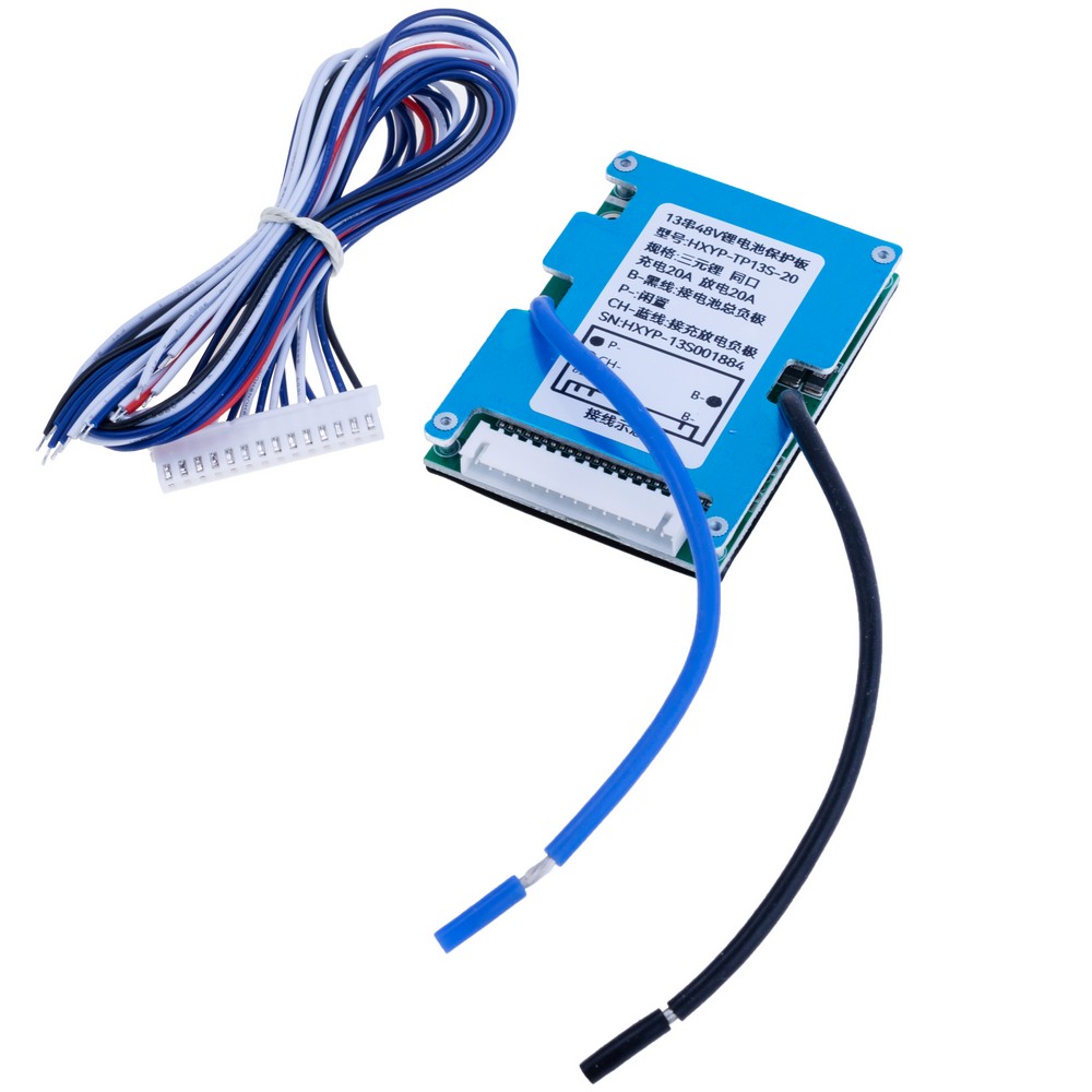 Модуль захисту заряду для літієвих акумуляторів BMS 13S 20A