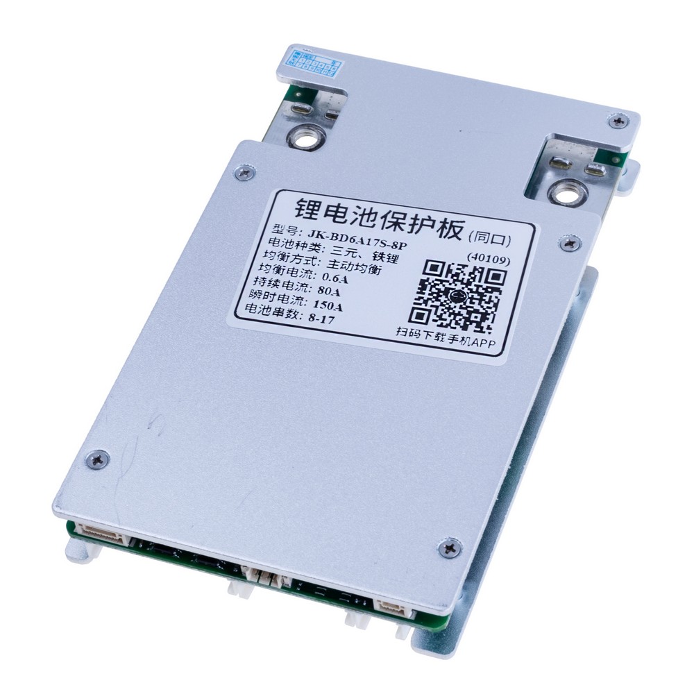 BMS JK-BD6A17S8P (Li-Ion/LiFePo4/LTO 8S-17S; Balancer 0.6A; Charge/Discharge: 80A; BT/RS485)