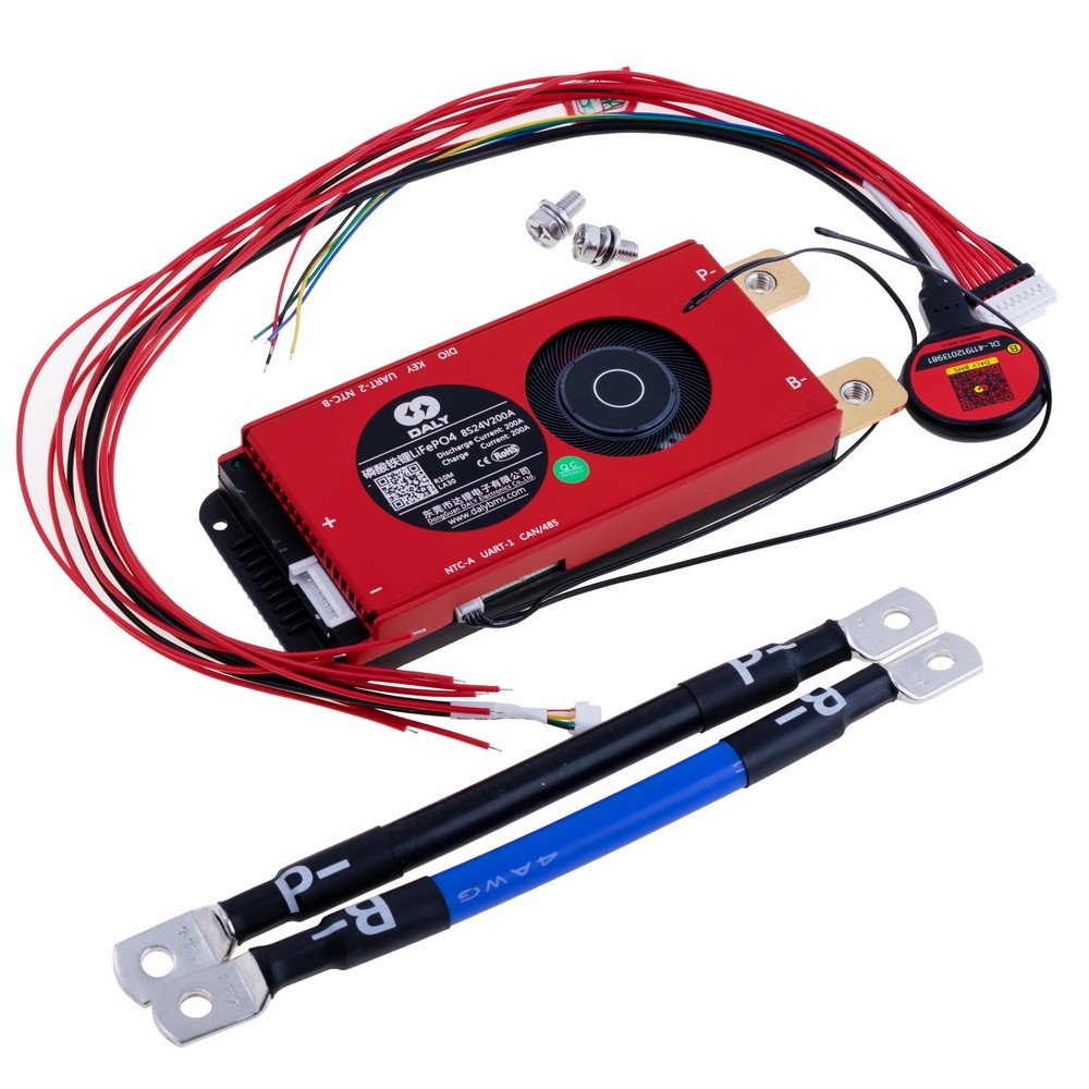 BMS контроллер LiFePO4, 8S, 200A, CAN+Bluetooth