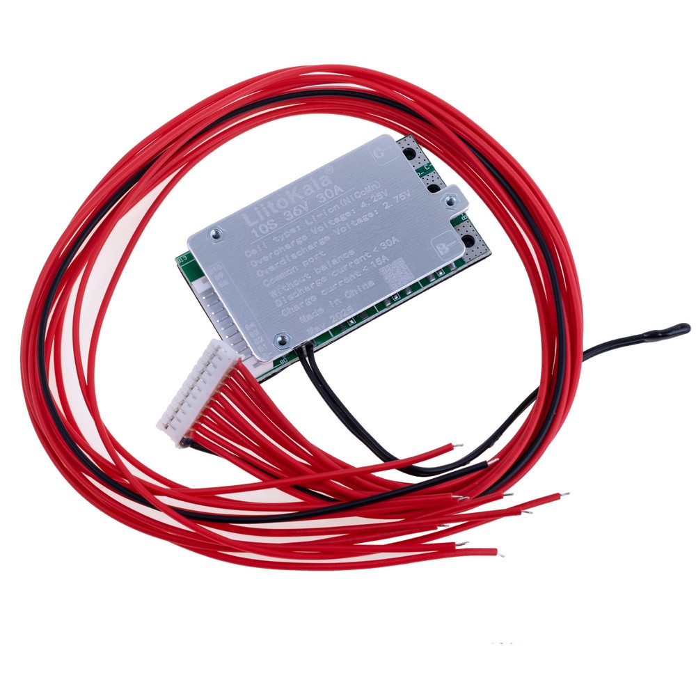 BMS Плата захисту CX10S30A-SH-F-Y для 10-ти акумуляторів LI-ION, 36V 30А