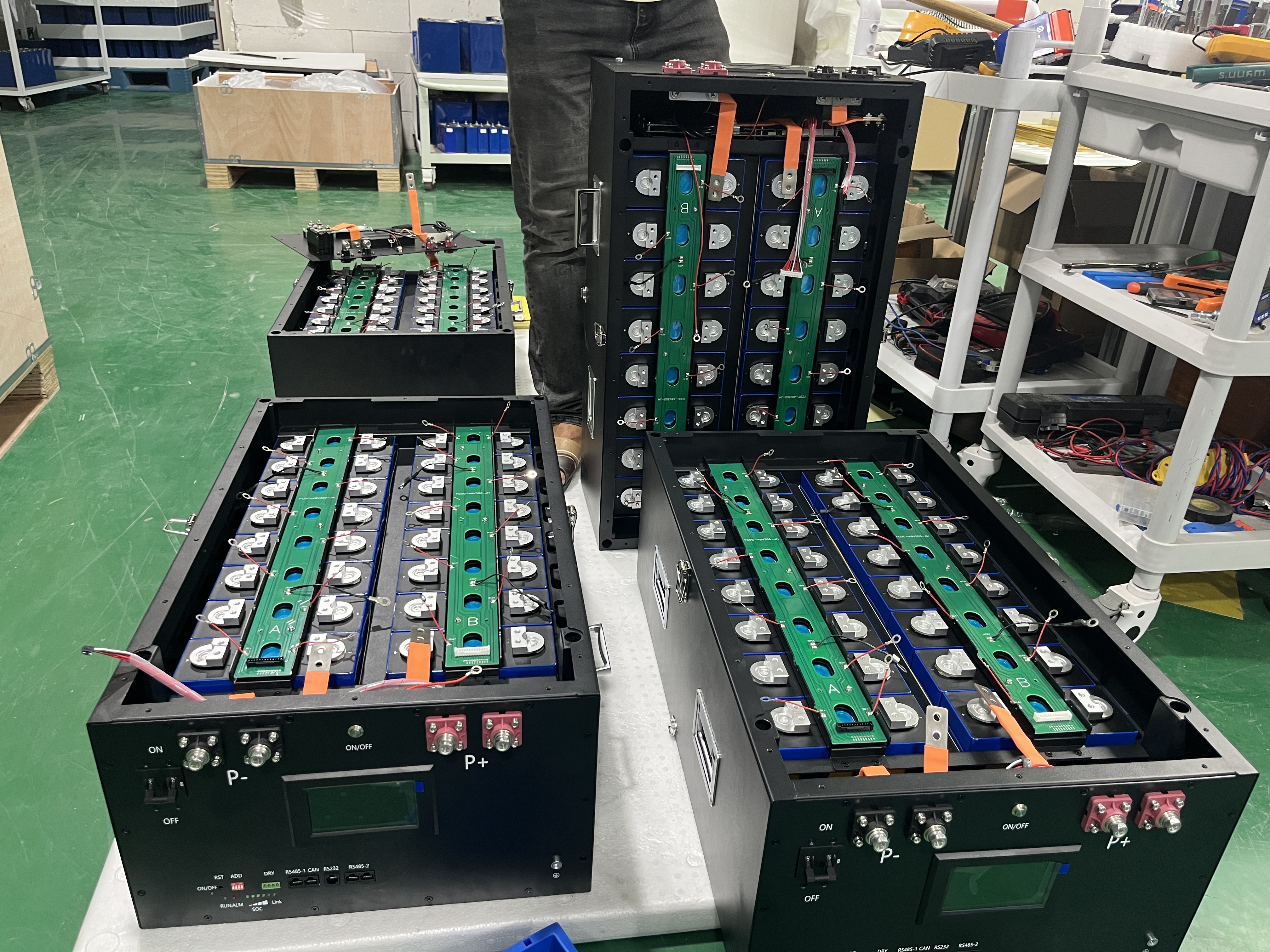 Battery box чорний 51.2V for EVE 280/304/306/314Ah + BMS JK-PB2A16S20P (горизонтальний, Yixiang)