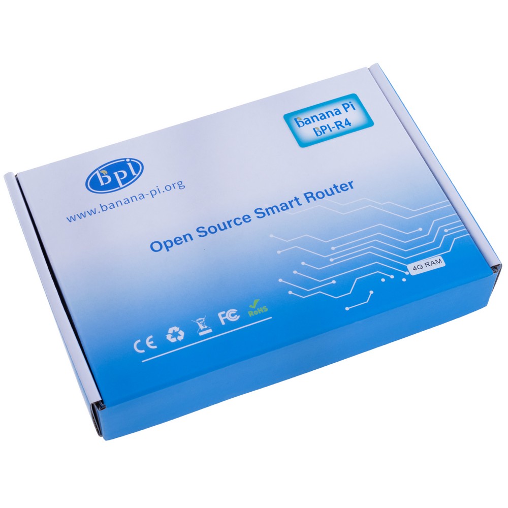 Плата маршрутизатора Banana Pi BPI-R4 з процесором MediaTek MT7988A Quad-Core Cortex-A73 4G DDR+8G eMMC