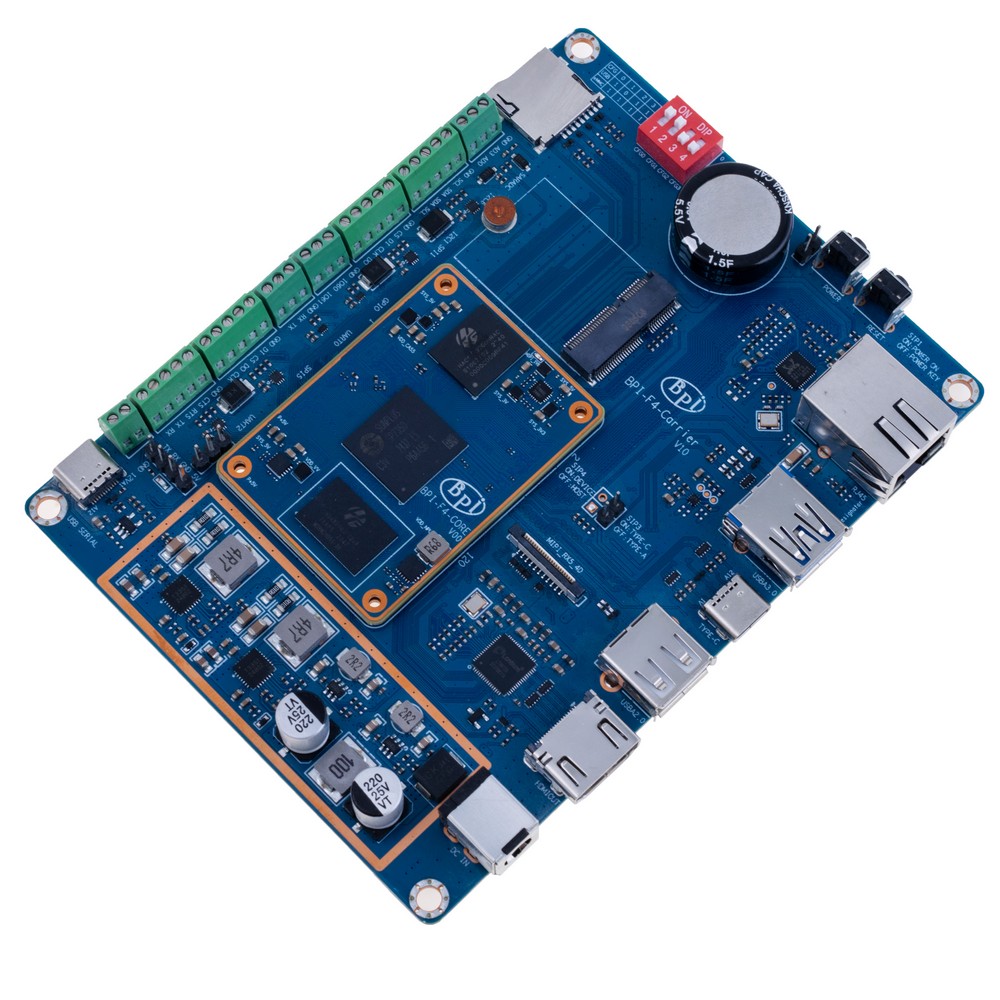 Плата Banana Pi BPI-F4 з процесором Sunplus SP7350 Quad Cortex-A55 та NPU 4.1 TOPS