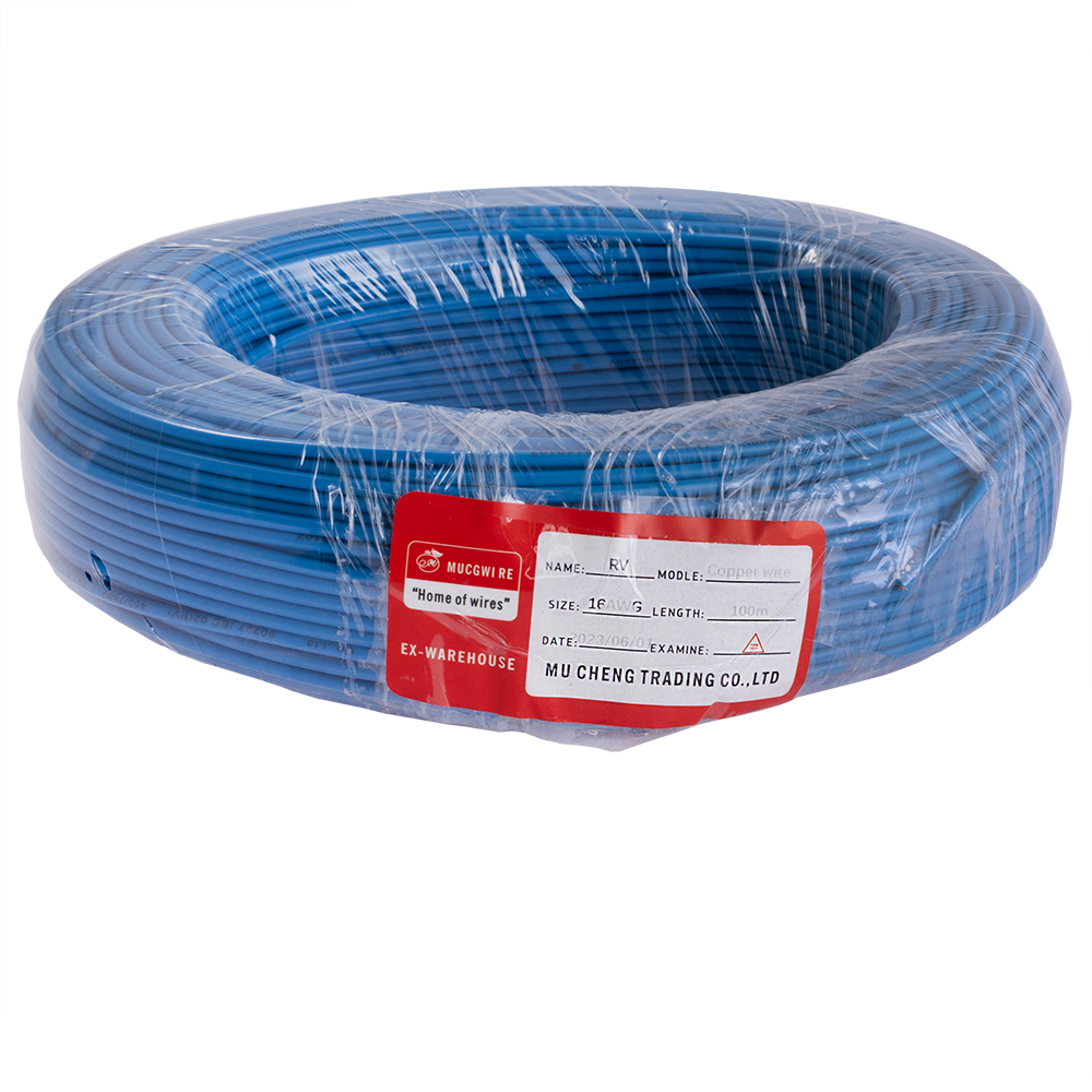 Провід багатожильний 1.5mm² (16AWG/48xD0.20мм, мідь, PVC), синій