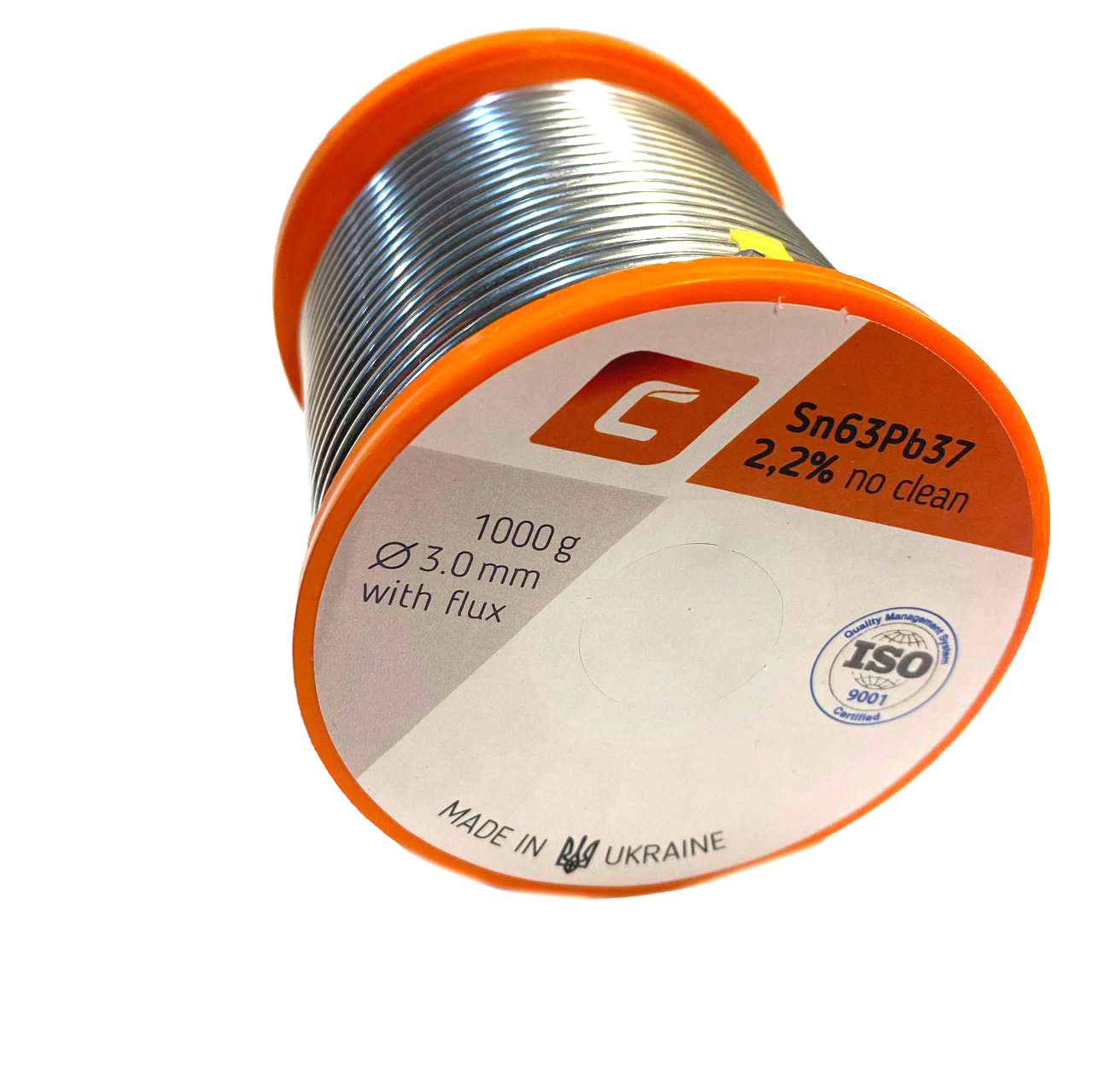 Дротяний припій, 3mm 1000g з флюсом, свинцевий, Sn63Pb37
