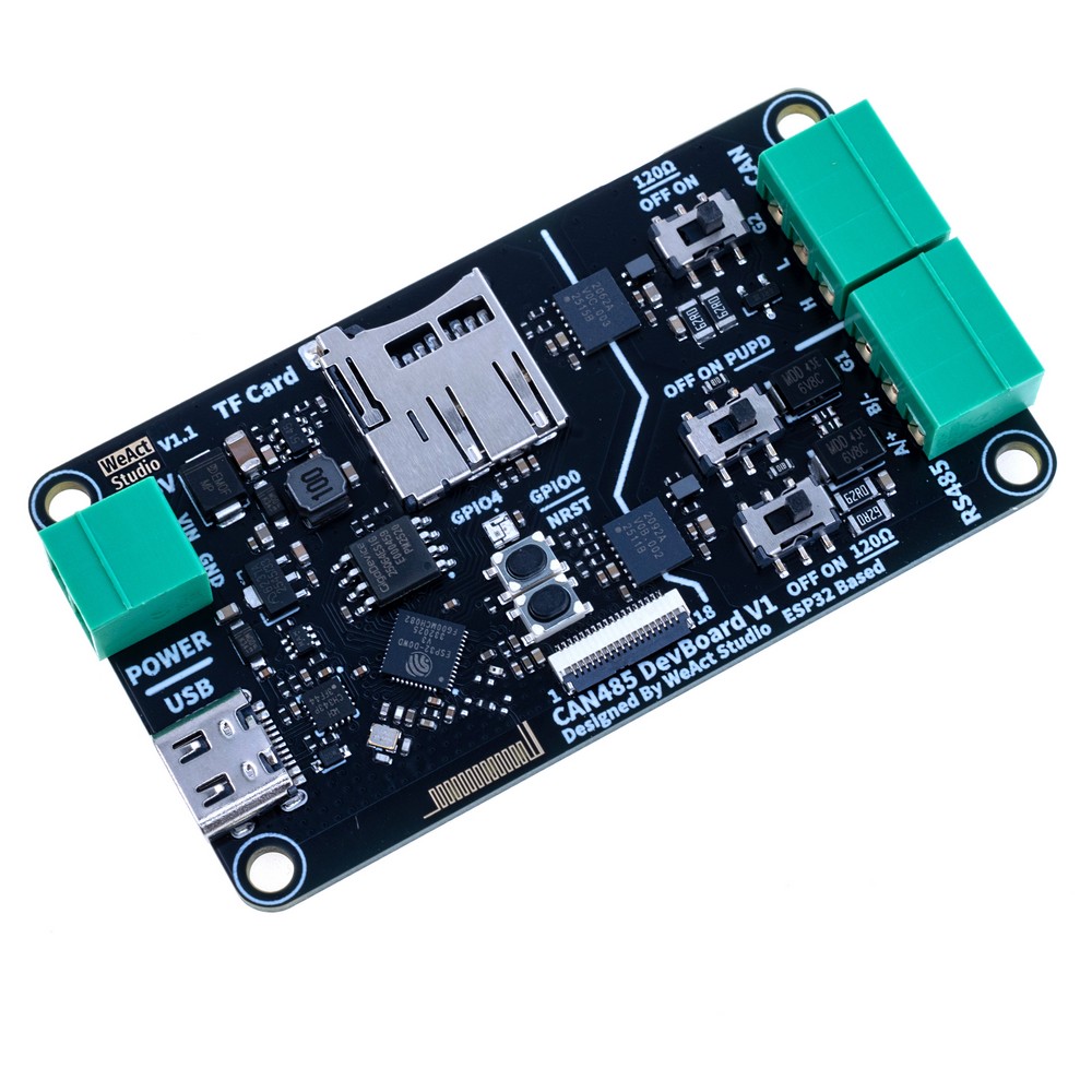 Перетворювач інтерфейсу CAN485 DevBoard V1 ESP32-D0WD-V3+CH343P (WeAct Stuio) Перетворювач інтерфейсу CAN485 DevBoard V1 ESP32-D0WD-V3+CH343P (WeAct Stuio)